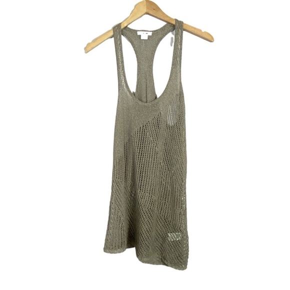 HELMUT LANG Mesh Crochet Asymmetrical Tank Top - Picture 4 of 9